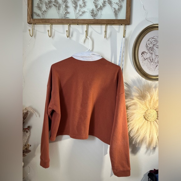 Forget 21 US S burnt orange collard crop sweater - Picture 3 of 3
